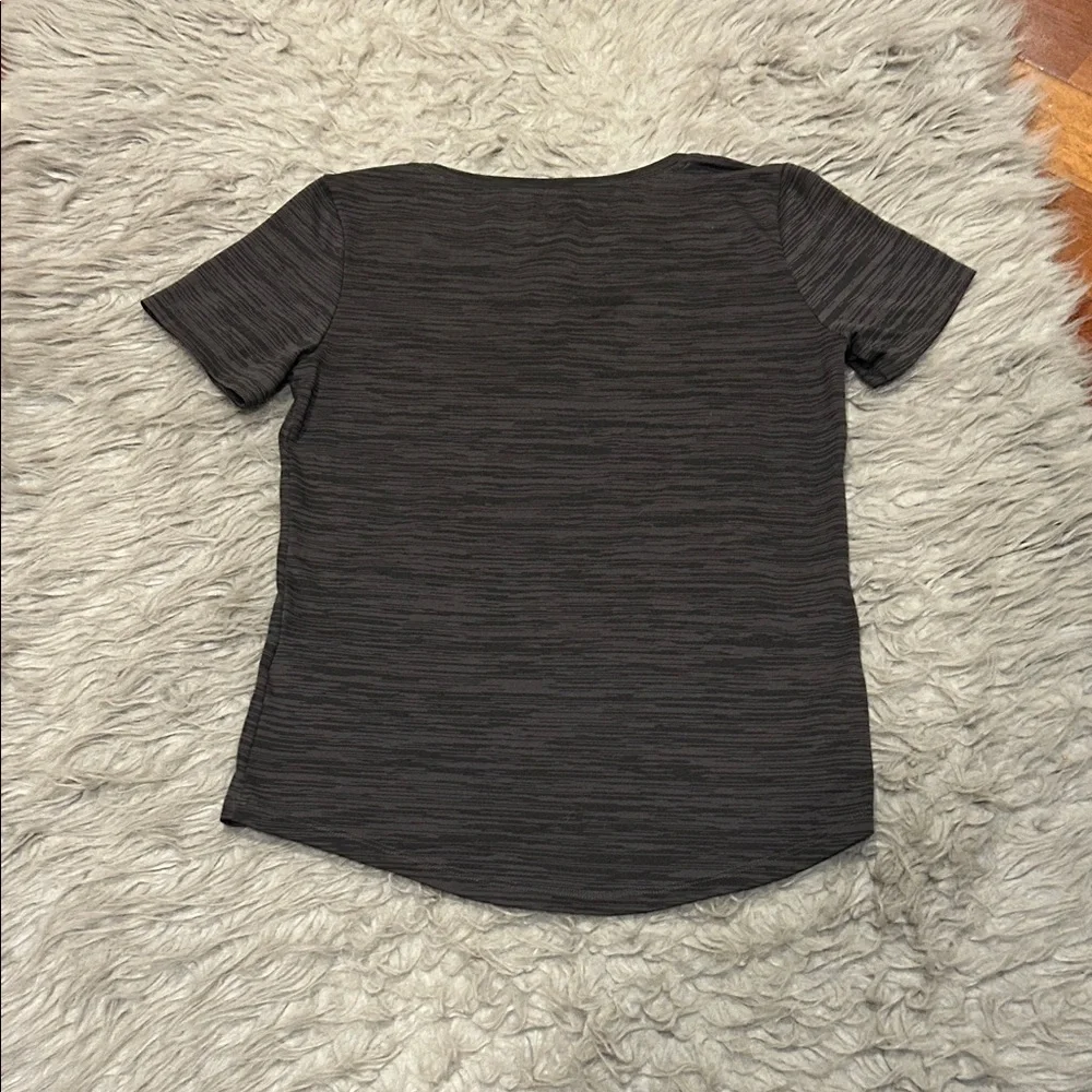 Nike Dri Fit Charcoal Gray‎ Polyester V-Neck Tee